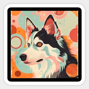 Eskimo Dog in 70's Sticker